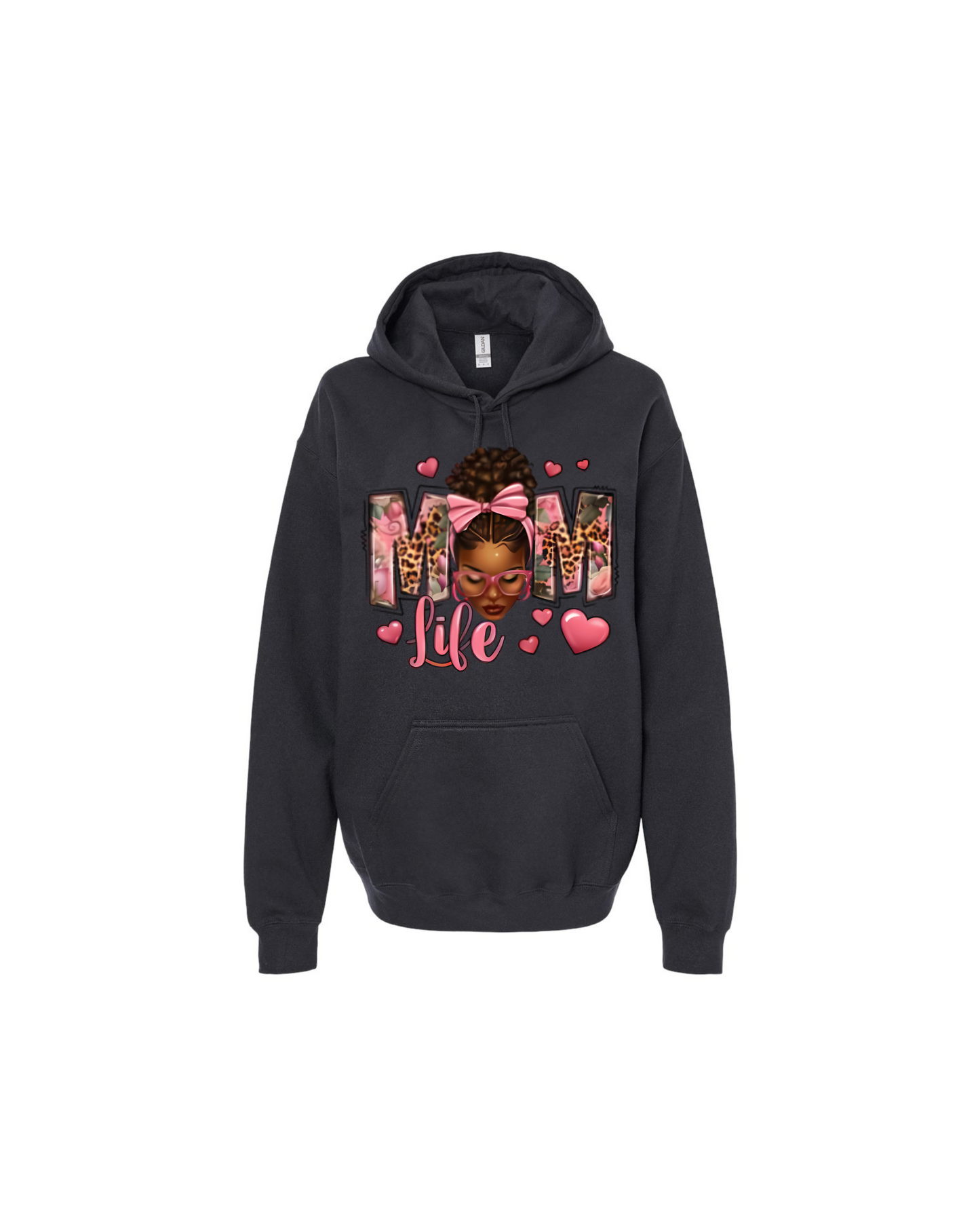 hoodie mom life pink